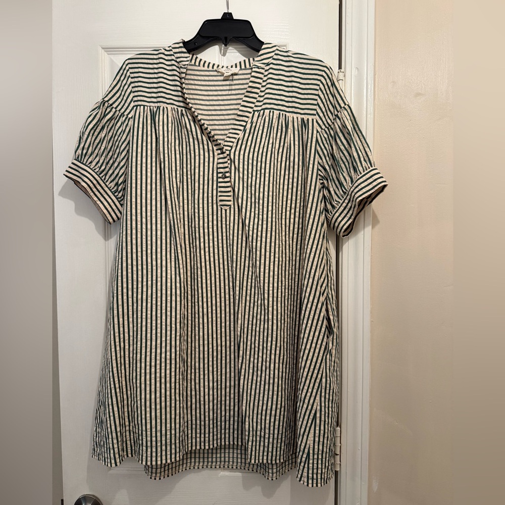 Striped Short Sleeve Dress